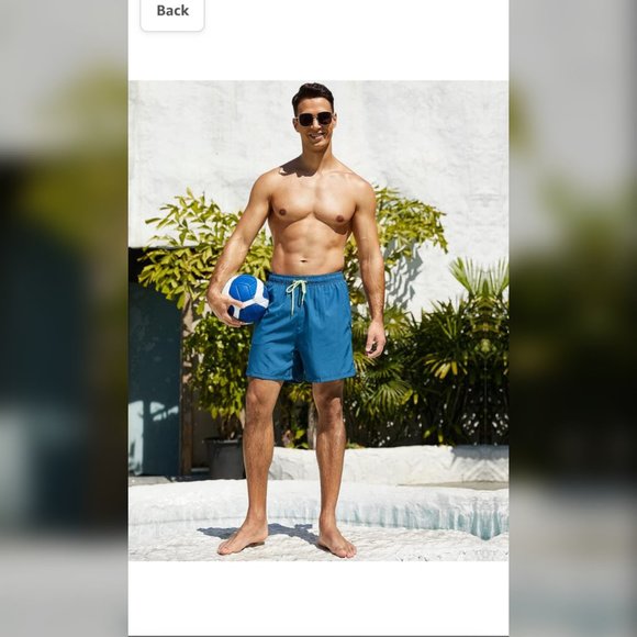 SILKWORLD MENS BLUE SWIMMING TRUNKS WITH COMPRESSION LINER SIZE XXXL - Picture 7 of 13